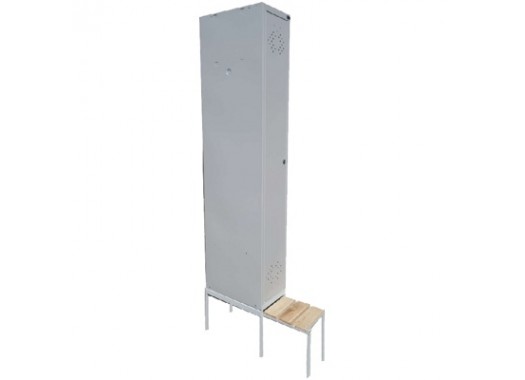 Гардеробный шкаф для одежды LS-01 с выдвижной скамейкой