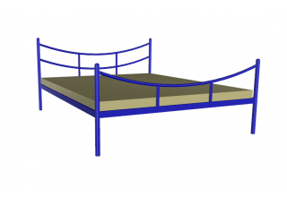 Кровать металлическая двуспальная 160 см. арт. ДС 02