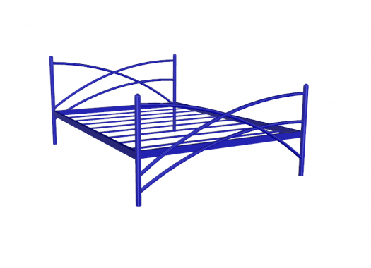 Кровать металлическая двуспальная 140 см. арт. ДС 11