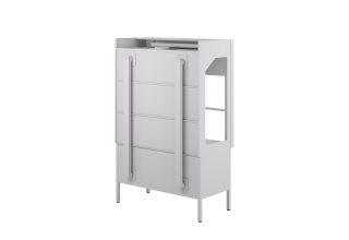 Шкаф вытяжной металлический с боковыми окнами LLC-W LAB RAL9010