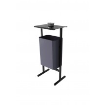 Урна уличная для мусора ТМБ-35 с пепельницей, серая Урна уличная для мусора ТМБ-35 с пепельницей, серая