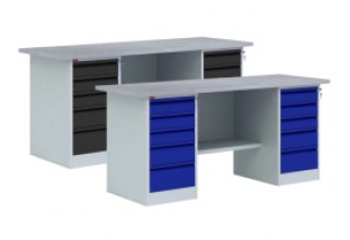 Металлический верстак двухтумбовый ВП-6