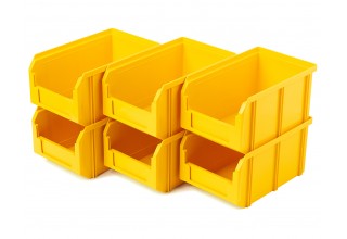 Пластиковый ящик Стелла-техник V-2-желтый 234х149х120мм, 3,8 литра