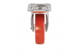 Колесо Tellure Rota 604204 поворотное, диаметр 150мм, грузоподъемность 220кг, термопластичный полиуретан, полиамид
