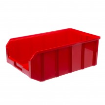 Пластиковый ящик Стелла-техник V-4-красный 502х305х184мм, 20 литров