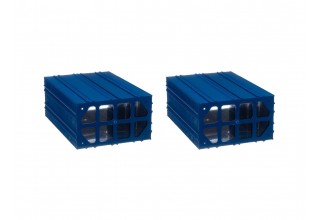 Пластиковый короб Стелла-техник С-501-А-2К-синий-прозрачный , 212х328х126мм, комплект 2 штуки