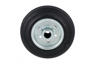 Колесо Tellure Rota 533103 под ось, диаметр 125мм, грузоподъемность 130кг, черная резина, сталь