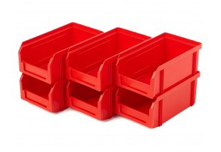 Пластиковый ящик Стелла-техник V-1-красный 172х102х75мм, 1 литр