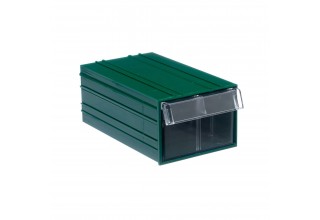 Пластиковый короб Стелла-техник С-2-зеленый-прозрачный 140х250х100мм